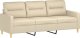 vidaXL vidaXL Sofa 3-osobowa, kremowa, 180 cm, tapicerowana tkaniną 4
