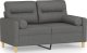 vidaXL 2-osobowa sofa z poduszkami, ciemnoszara, 120 cm, tkanina 2