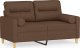 vidaXL vidaXL 2-osobowa sofa z poduszkami, brązowa, 120 cm, tkanina 2