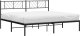 vidaXL vidaXL Metalowa rama łóżka z wezgłowiem, czarna, 183x213 cm 3