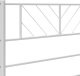 vidaXL vidaXL Metalowa rama łóżka z wezgłowiem i zanóżkiem, biała, 75x190 cm 8