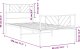 vidaXL vidaXL Metalowa rama łóżka z wezgłowiem i zanóżkiem, biała, 75x190 cm 9