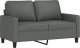 vidaXL vidaXL Sofa 2-osobowa, ciemnoszara, 120 cm, tapicerowana tkaniną 2
