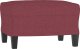 vidaXL vidaXL 3-osobowa sofa z podnóżkiem winna czerwień 180 cm, tkaniną 5