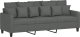 vidaXL vidaXL 3-osobowa sofa z podnóżkiem, ciemnoszary, 180 cm, tkaniną 4