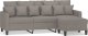 vidaXL vidaXL 3-osobowa sofa z podnóżkiem, taupe, 180 cm, tkaniną 2