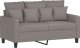vidaXL vidaXL Sofa 2-osobowa, kolor taupe, 120 cm, tapicerowana tkaniną 2