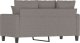 vidaXL vidaXL Sofa 2-osobowa, kolor taupe, 120 cm, tapicerowana tkaniną 5