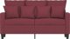 vidaXL vidaXL Sofa 2-osobowa, winna czerwień, 120 cm, tapicerowana tkaniną 3