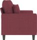 vidaXL vidaXL Sofa 2-osobowa, winna czerwień, 120 cm, tapicerowana tkaniną 4