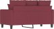vidaXL vidaXL Sofa 2-osobowa, winna czerwień, 120 cm, tapicerowana tkaniną 5
