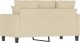 vidaXL vidaXL 2-osobowa sofa, kremowa, 120 cm, tapicerowana tkaniną 5
