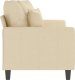 vidaXL vidaXL 2-osobowa sofa, kremowa, 140 cm, tapicerowana tkaniną 4