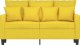 vidaXL vidaXL Sofa 2-osobowa, jasnożółta, 120 cm, tapicerowana tkaniną 3