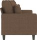 vidaXL vidaXL Sofa 2-osobowa, brązowa, 140 cm, tapicerowana tkaniną 4