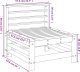 vidaXL vidaXL Ogrodowa sofa środkowa, lite drewno sosnowe 6