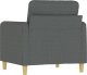 vidaXL vidaXL Fotel, ciemnoszary, 60 cm, obity tkaniną 5