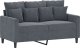 vidaXL vidaXL Sofa 2-osobowa, ciemnoszary, 120 cm, tapicerowana aksamitem 2