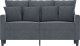 vidaXL vidaXL Sofa 2-osobowa, ciemnoszary, 120 cm, tapicerowana aksamitem 3