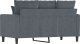 vidaXL vidaXL Sofa 2-osobowa, ciemnoszary, 120 cm, tapicerowana aksamitem 5