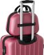 Tectake Zestaw walizek Cleo 4-częściowy z wagą bagażową - bordowy 11