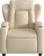 vidaXL vidaXL Rozkładany fotel masujący, elektryczny, kremowy, tkanina 8