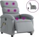 Triton Rozkładany fotel masujący, elektryczny, jasnoszary, tkanina 2