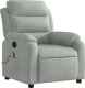 vidaXL vidaXL Rozkładany fotel masujący, jasnoszary, obity aksamitem 3