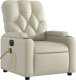vidaXL Rozkładany fotel masujący, elektryczny, kremowy, sztuczna skóra 4