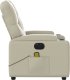 vidaXL Rozkładany fotel masujący, elektryczny, kremowy, sztuczna skóra 10