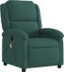 vidaXL vidaXL Rozkładany fotel masujący, elektryczny, ciemnozielony, aksamit 4