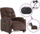 vidaXL Rozkładany fotel masujący, elektryczny, brązowy, sztuczna skóra 5