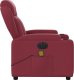 vidaXL vidaXL Rozkładany fotel masujący, elektryczny, winna czerwień, tkanina 9