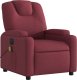 vidaXL vidaXL Rozkładany fotel masujący, elektryczny, winna czerwień, tkanina 4