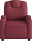 vidaXL vidaXL Rozkładany fotel masujący, elektryczny, winna czerwień, tkanina 9