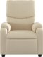 vidaXL vidaXL Rozkładany fotel masujący, elektryczny, kremowy, tkanina 9