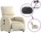 vidaXL vidaXL Rozkładany fotel masujący, elektryczny, kremowy, sztuczna skóra 6