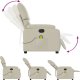 vidaXL vidaXL Rozkładany fotel masujący, elektryczny, kremowy, sztuczna skóra 7