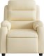 vidaXL vidaXL Rozkładany fotel masujący, elektryczny, kremowy, tkanina 9