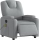 vidaXL Rozkładany fotel masujący, elektryczny, jasnoszary, tkanina 3