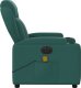 vidaXL Rozkładany fotel masujący, elektryczny, ciemnozielony, tkanina 9