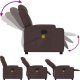 vidaXL Rozkładany fotel masujący, elektryczny, ciemny brąz, tkanina 7