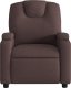 vidaXL Rozkładany fotel masujący, elektryczny, ciemny brąz, tkanina 9