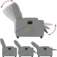 Triton Rozkładany fotel masujący, elektryczny, jasnoszary, tkanina 7