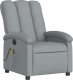 vidaXL Rozkładany fotel masujący, elektryczny, jasnoszary, tkanina 4