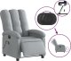 vidaXL Rozkładany fotel masujący, elektryczny, jasnoszary, tkanina 6