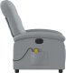 vidaXL Rozkładany fotel masujący, elektryczny, jasnoszary, tkanina 10