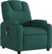 vidaXL Rozkładany fotel masujący, elektryczny, ciemnozielony, tkanina 4