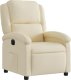 vidaXL vidaXL Elektryczny fotel rozkładany, kremowy, obity tkaniną 4