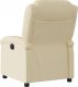 vidaXL vidaXL Elektryczny fotel rozkładany, kremowy, obity tkaniną 5